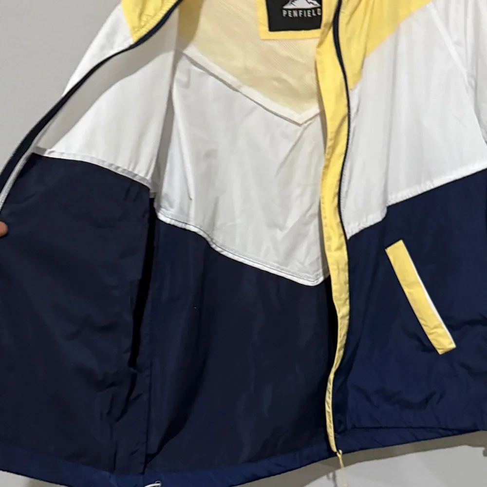 Penfield Yellow and Navy Utility Jacket rain jacket wind breaker - Picture 5 of 11